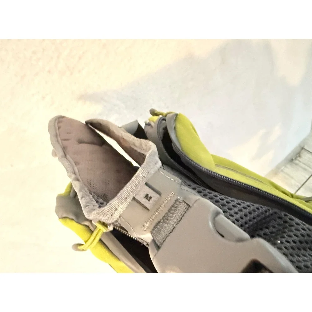 REI Co-op Dog Hiking Pack‎ Harness Saddlebag Lime Green Grey Reflective Medium
